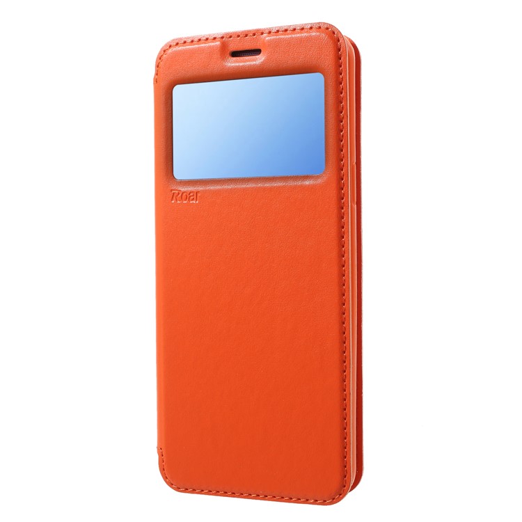 ROAR KOREA View Window Magnetic Card Slot Phone Shell for Samsung Galaxy S9 SM-G960 - Orange-3