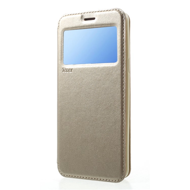 ROAR KOREA View Window Leather Phone Case Accessory for Samsung Galaxy S9 SM-G960 - Gold-3