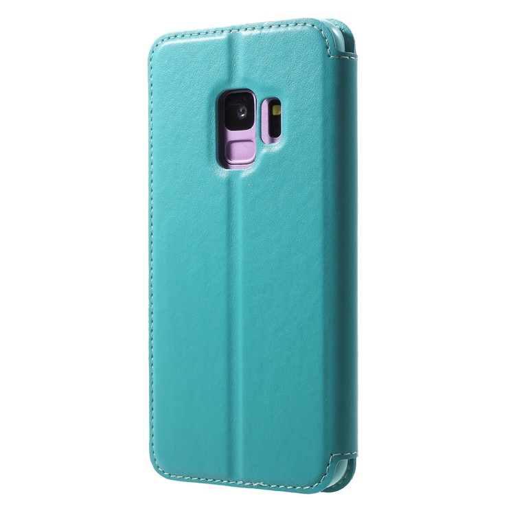 ROAR KOREA View Window Leather Mobile Phone Case with Stand for Samsung Galaxy S9 SM-G960 - Baby Blue-2