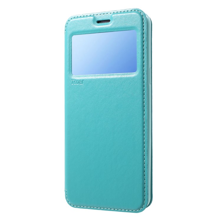 ROAR KOREA View Window Leather Mobile Phone Case with Stand for Samsung Galaxy S9 SM-G960 - Baby Blue-3