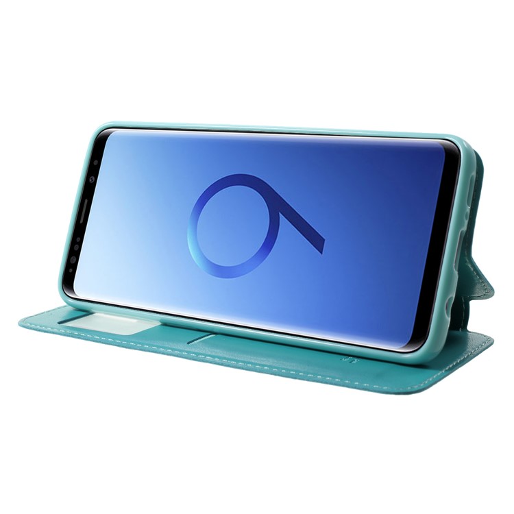 ROAR KOREA View Window Leather Mobile Phone Case with Stand for Samsung Galaxy S9 SM-G960 - Baby Blue-4