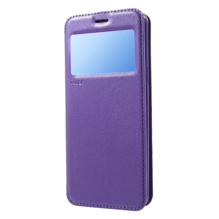 ROAR View Window Stand Leather Mobile Phone Shell for Samsung Galaxy S9 SM-G960 - Purple-3