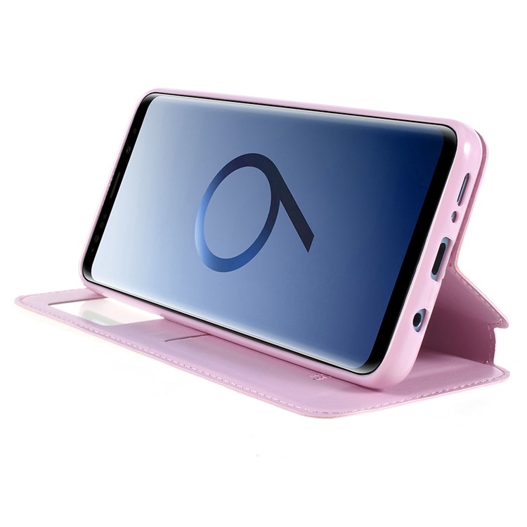 ROAR KOREA Noble View Leather Card Holder Mobile Cover for Samsung Galaxy S9+ G965 - Pink-4
