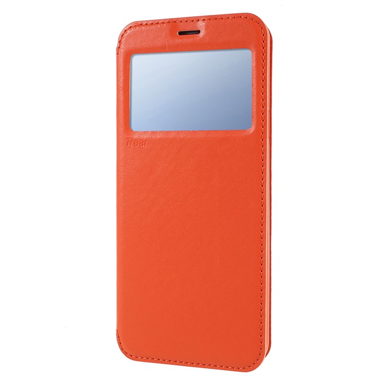 ROAR KOREA Noble View Leather Card Holder Phone Casing with Stand for Samsung Galaxy S9+ G965 - Orange-2