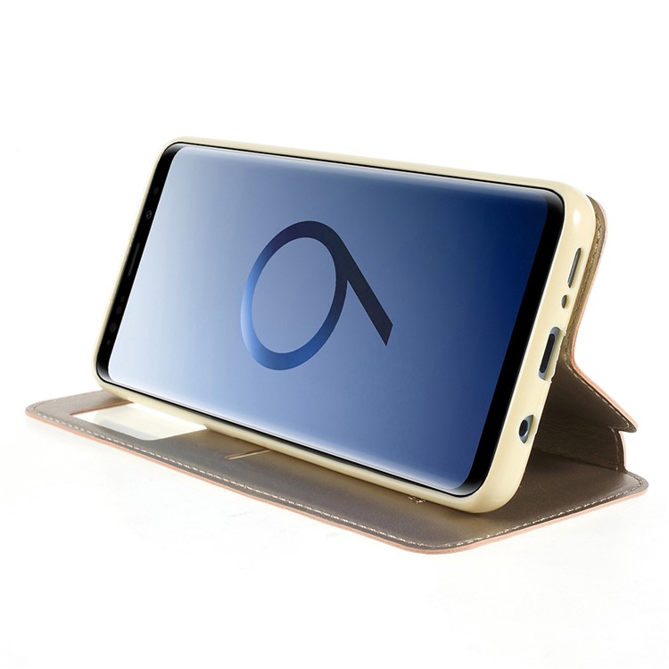 ROAR KOREA Noble View Leather Card Holder Protective Phone Case for Samsung Galaxy S9+ G965 - Gold-4