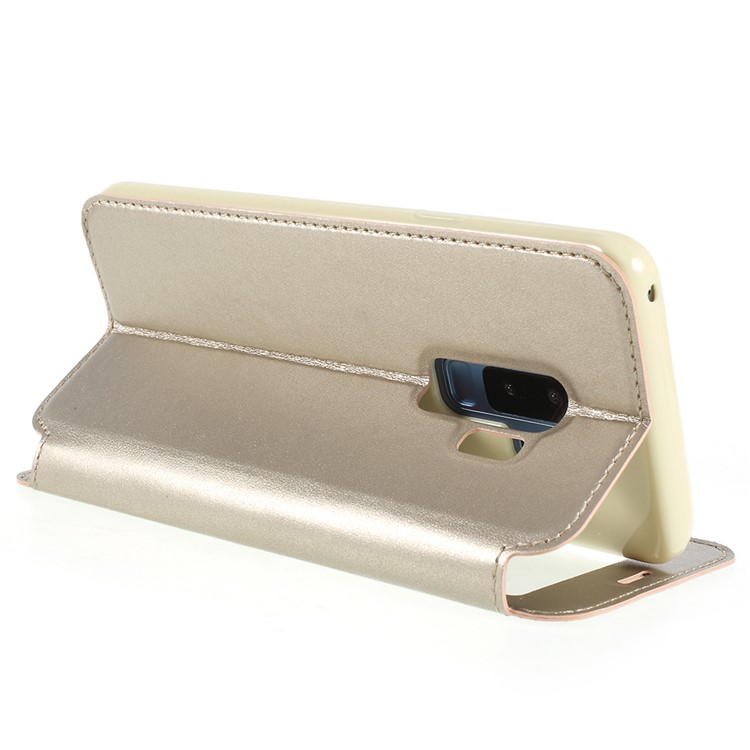 ROAR KOREA Noble View Leather Card Holder Protective Phone Case for Samsung Galaxy S9+ G965 - Gold-5