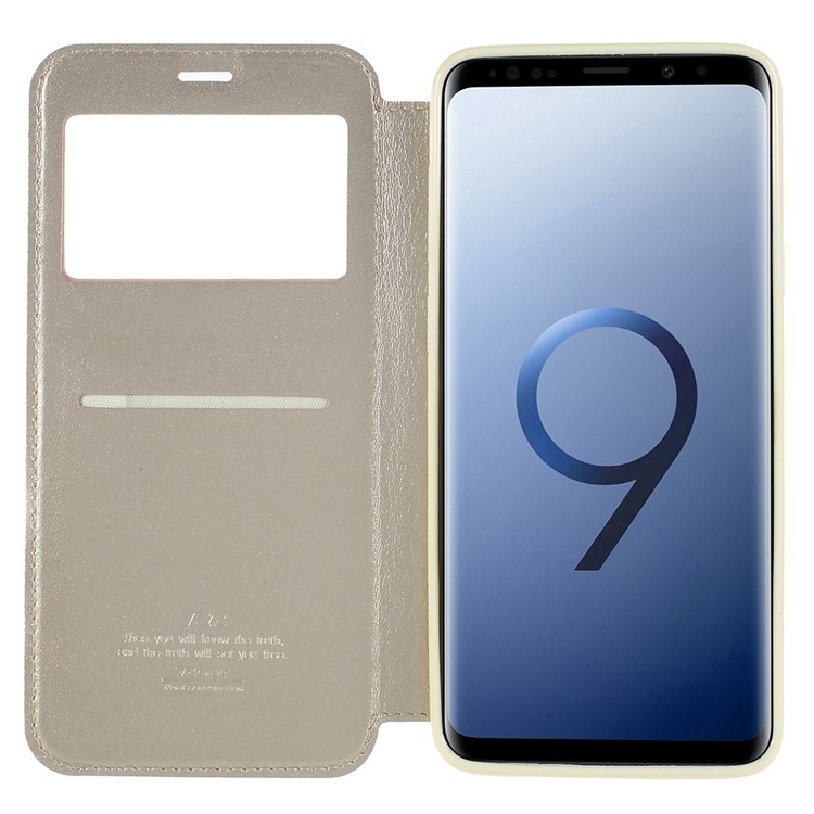 ROAR KOREA Noble View Leather Card Holder Protective Phone Case for Samsung Galaxy S9+ G965 - Gold-6