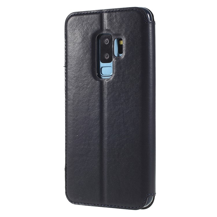 ROAR KOREA Noble View Leather Card Holder Stand Flip Case for Samsung Galaxy S9+ G965 - Dark Blue-3