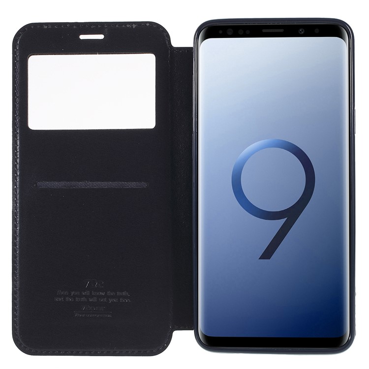 ROAR KOREA Noble View Leather Card Holder Stand Flip Case for Samsung Galaxy S9+ G965 - Dark Blue-6