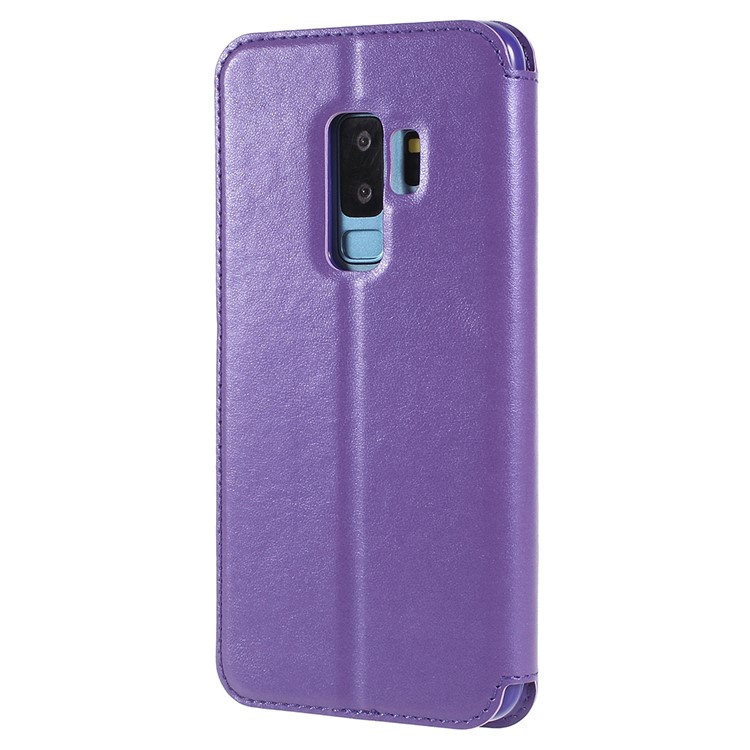 ROAR KOREA Noble View Leather Card Holder Folio Protective Phone Case for Samsung Galaxy S9+ G965 - Purple-3