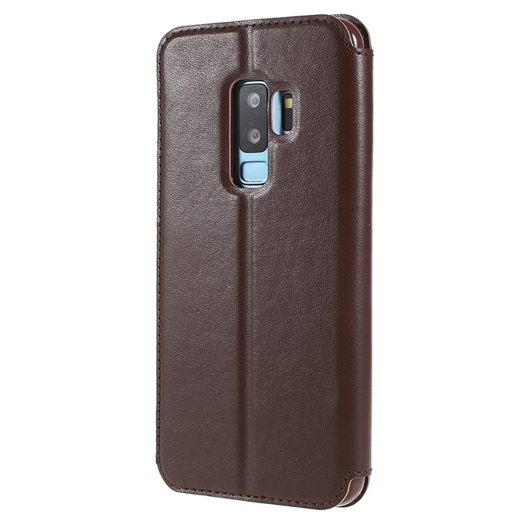 ROAR KOREA Noble View Leather Stand Folio Phone Case for Samsung Galaxy S9+ G965 - Brown-3