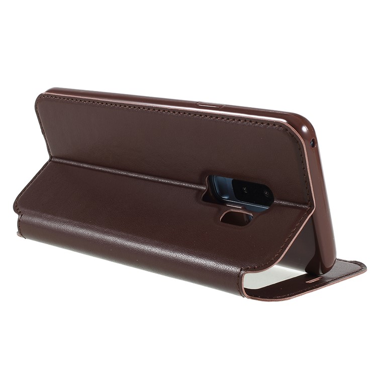 ROAR KOREA Noble View Leather Stand Folio Phone Case for Samsung Galaxy S9+ G965 - Brown-5