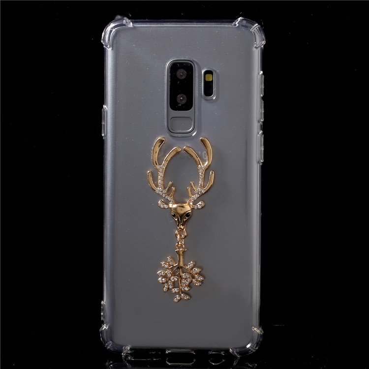 Air Cushion Shockproof TPU Case with Diamante Elk for Samsung Galaxy S9 Plus G965-2