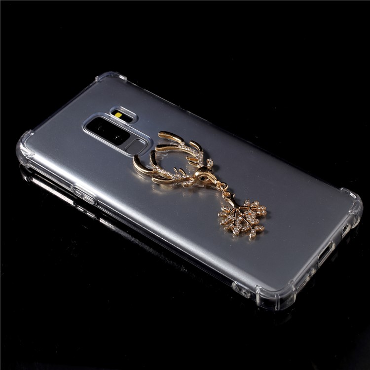 Air Cushion Shockproof TPU Case with Diamante Elk for Samsung Galaxy S9 Plus G965-3