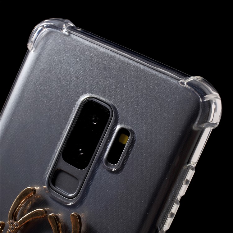 Air Cushion Shockproof TPU Case with Diamante Elk for Samsung Galaxy S9 Plus G965-4