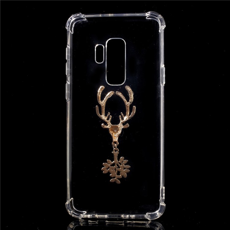 Air Cushion Shockproof TPU Case with Diamante Elk for Samsung Galaxy S9 Plus G965-5
