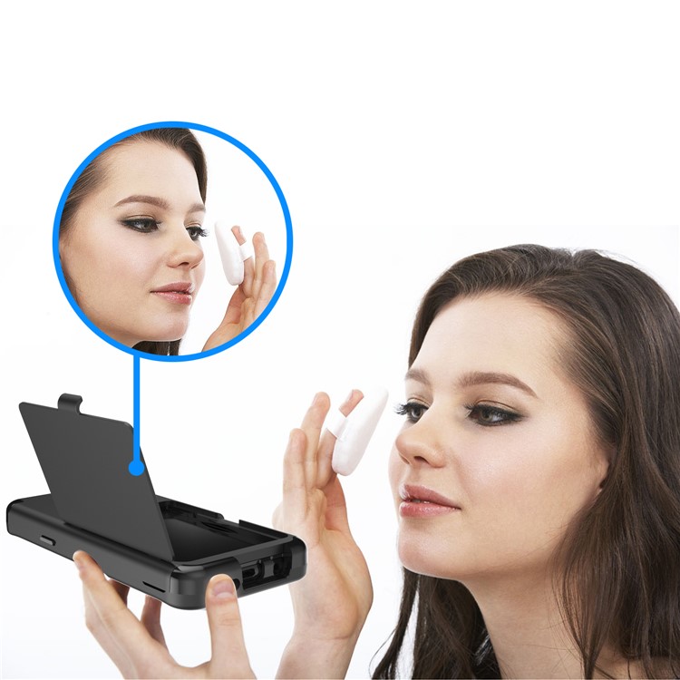 Shockproof Card Holder Mirror PC + TPU Hybrid Case for Samsung Galaxy S9 SM-G960 - Black-8