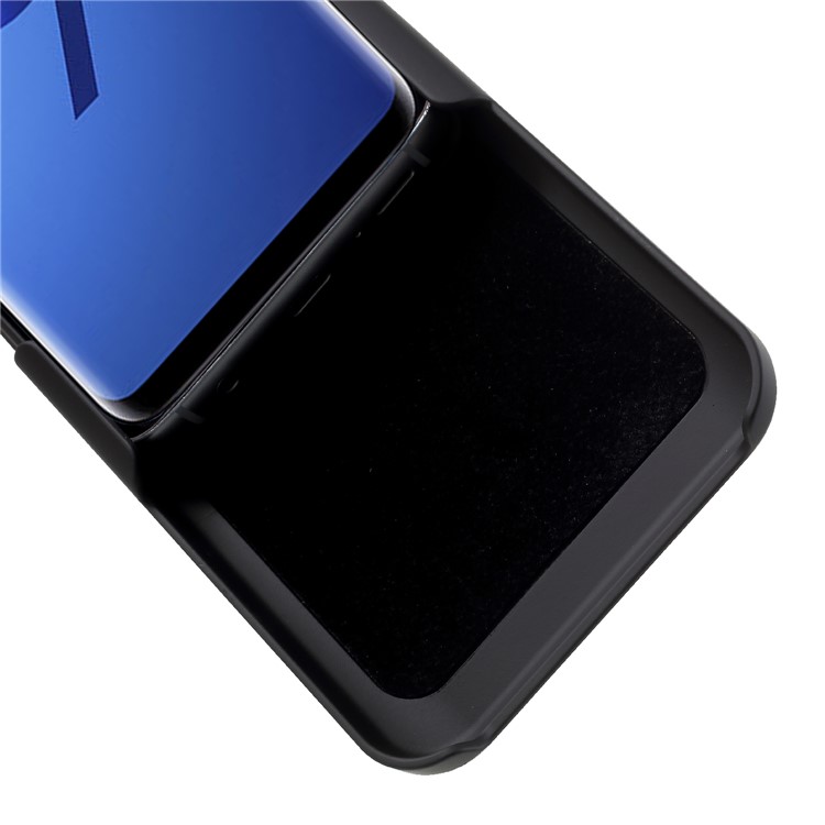 For Samsung Galaxy S9 G960 Sliding Grid Pattern Holster Hard Case with Belt Clip - Black-5