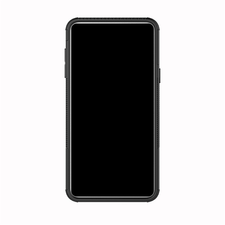 Anti-slip PC + TPU Hybrid Case with Kickstand for Samsung Galaxy C7 Pro - Black-6