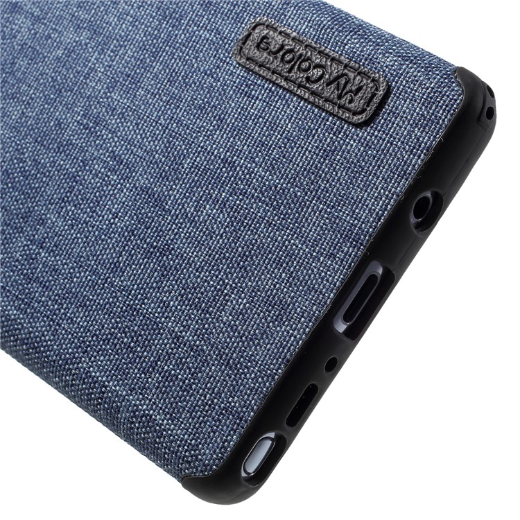 Canvas Cloth Coated TPU Back Phone Case for Samsung Galaxy Note 8 SM-N950 - Baby Blue-5