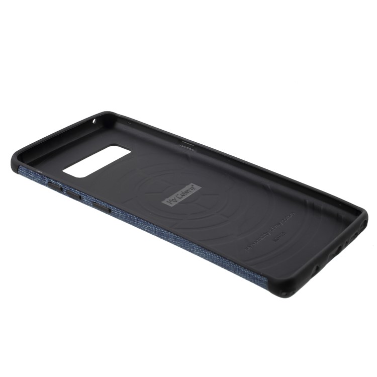 Canvas Cloth Coated TPU Back Phone Case for Samsung Galaxy Note 8 SM-N950 - Baby Blue-6