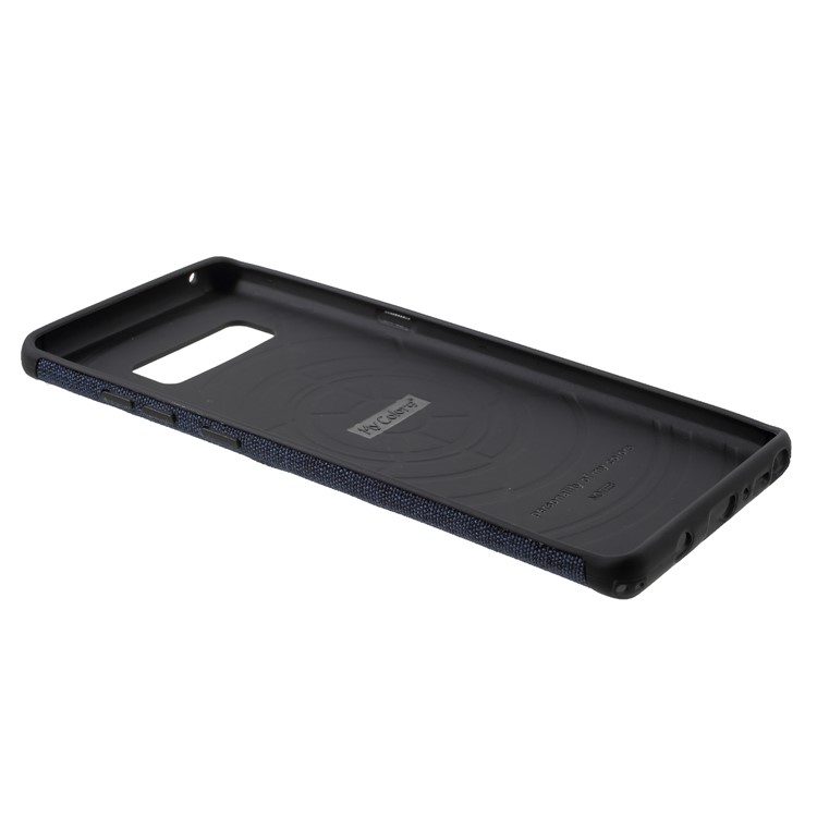 Canvas Cloth Coated TPU Back Phone Cover for Samsung Galaxy Note 8 SM-N950 - Dark Blue-5