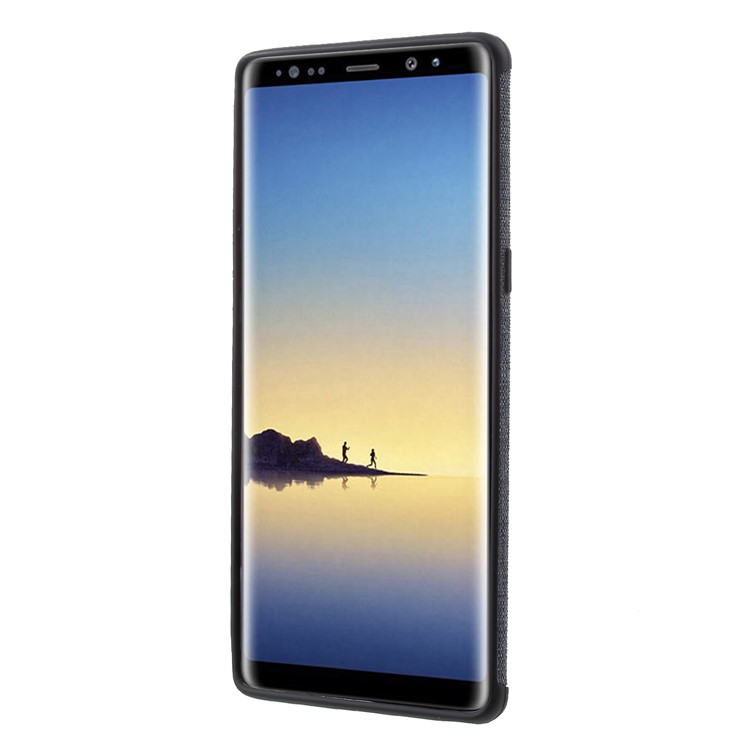 Canvas Cloth Coated TPU Back Phone Shell for Samsung Galaxy Note 8 SM-N950 - Black-2