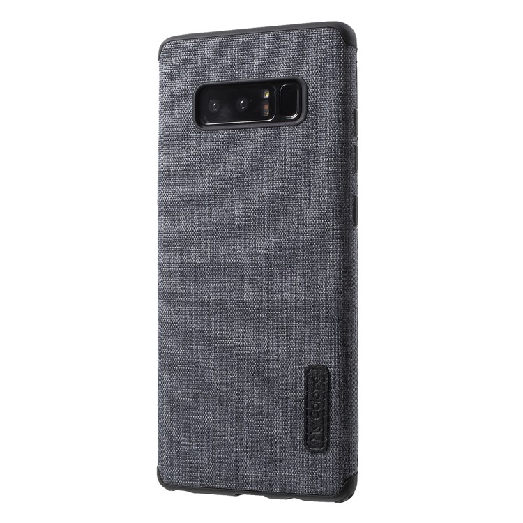 Canvas Cloth Coated TPU Back Phone Shell for Samsung Galaxy Note 8 SM-N950 - Black-3