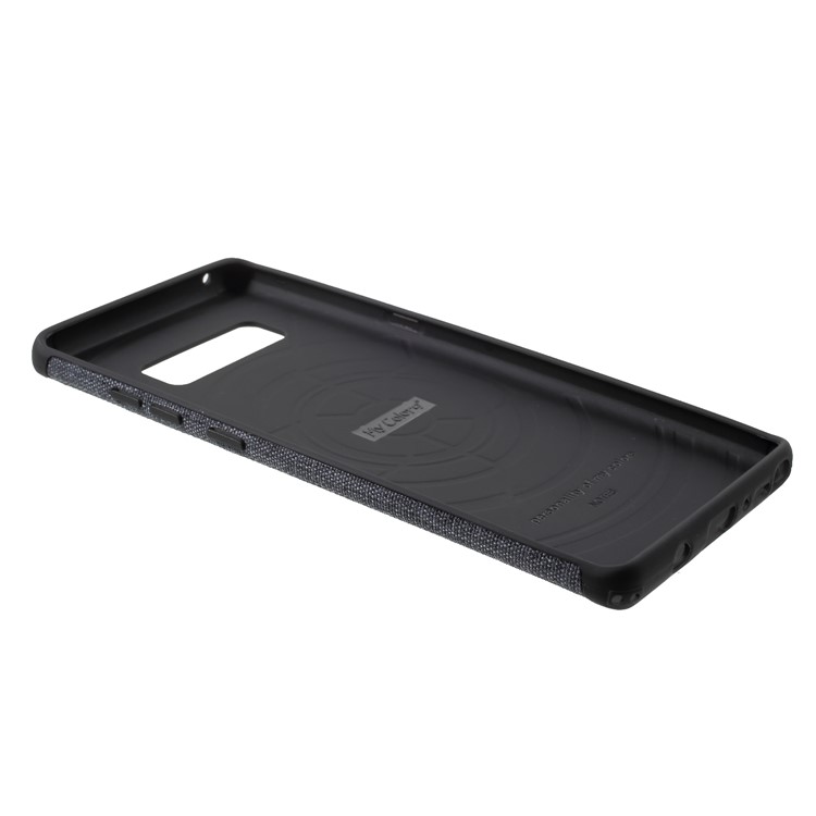 Canvas Cloth Coated TPU Back Phone Shell for Samsung Galaxy Note 8 SM-N950 - Black-5