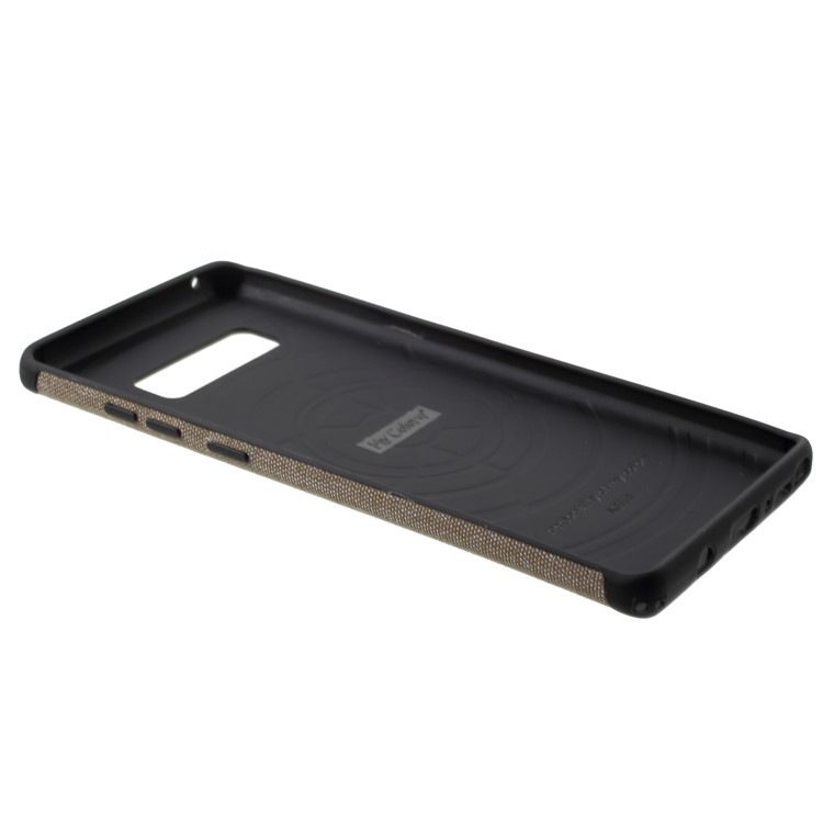 Canvas Cloth Coated TPU Mobile Phone Case Accessory for Samsung Galaxy Note 8 SM-N950 - Khaki-5