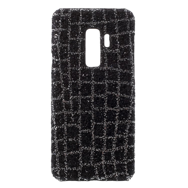 Glittery Sequins Decor PU Leather Coated PC Shell for Samsung Galaxy S9 Plus G965 - Black-1