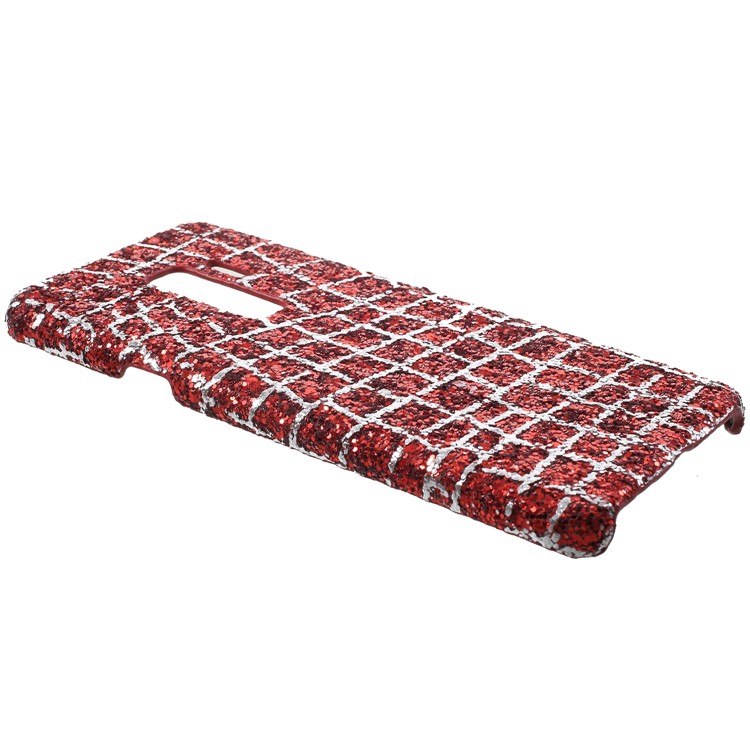 Glittery Sequins Decor PU Leather Coated PC Back Case for Samsung Galaxy S9 Plus G965 - Red-3