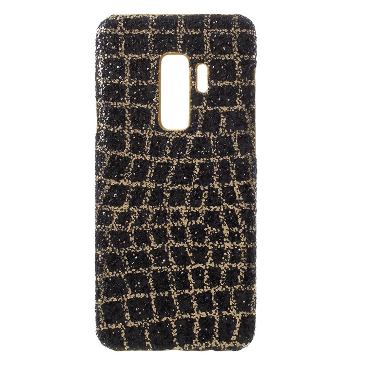 Glittery Sequins Decor PU Leather Coated PC Phone Cover for Samsung Galaxy S9 Plus G965 - Gold-1