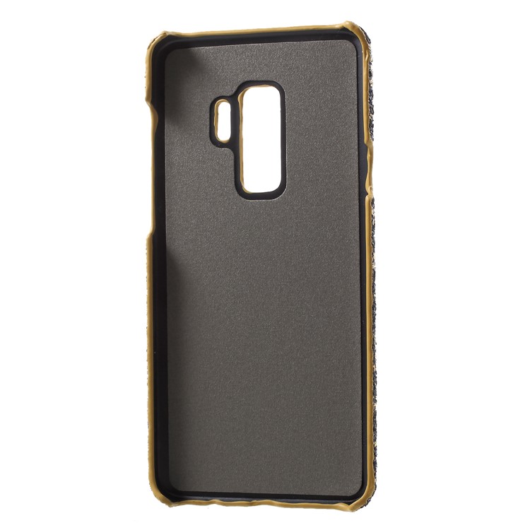 Glittery Sequins Decor PU Leather Coated PC Phone Cover for Samsung Galaxy S9 Plus G965 - Gold-4