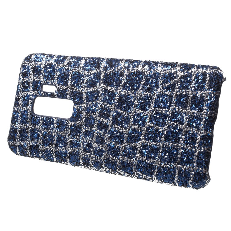 Glittery Sequins Decor PU Leather Coated PC Mobile Case for Samsung Galaxy S9 Plus G965 - Blue-2