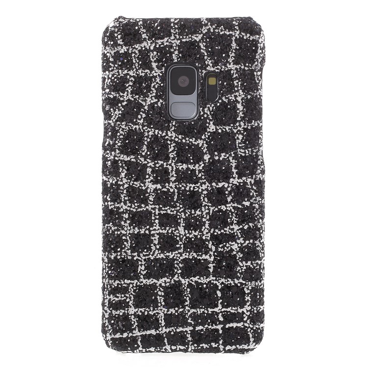 Glittery Sequins Decor PU Leather Coated Plastic Case for Samsung Galaxy S9 G960 - Black-2
