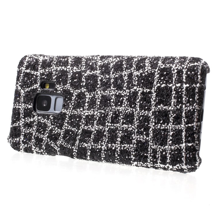 Glittery Sequins Decor PU Leather Coated Plastic Case for Samsung Galaxy S9 G960 - Black-3