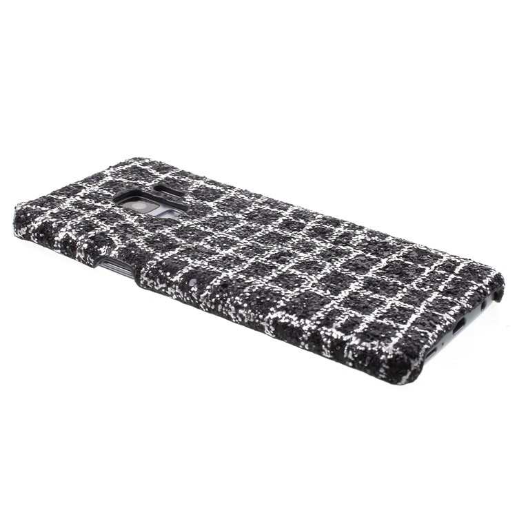 Glittery Sequins Decor PU Leather Coated Plastic Case for Samsung Galaxy S9 G960 - Black-4