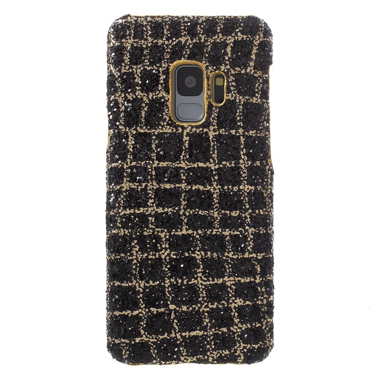 Glittery Sequins Decor PU Leather Coated Phone Casing for Samsung Galaxy S9 G960 - Gold-1