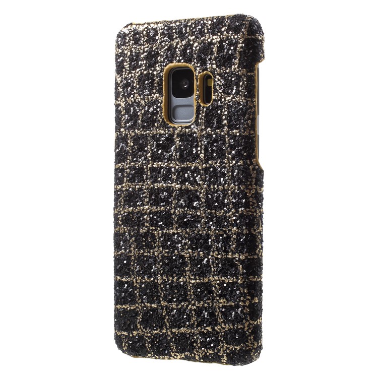 Glittery Sequins Decor PU Leather Coated Phone Casing for Samsung Galaxy S9 G960 - Gold-3