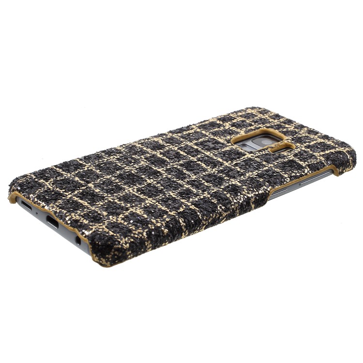 Glittery Sequins Decor PU Leather Coated Phone Casing for Samsung Galaxy S9 G960 - Gold-4