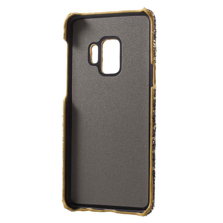 Glittery Sequins Decor PU Leather Coated Phone Casing for Samsung Galaxy S9 G960 - Gold-5