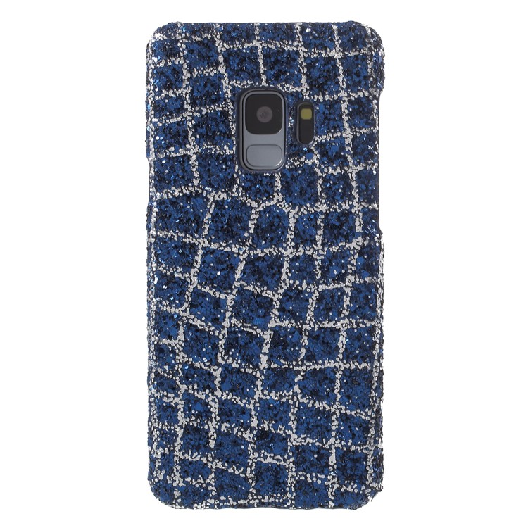 Glittery Sequins Decor PU Leather Coated Mobile Cover for Samsung Galaxy S9 G960 - Blue-1