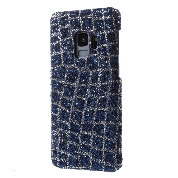 Glittery Sequins Decor PU Leather Coated Mobile Cover for Samsung Galaxy S9 G960 - Blue-3