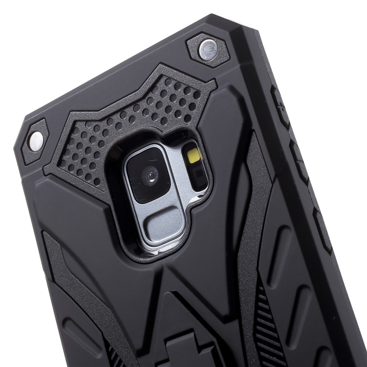 Rugged Shockproof Hybrid Phone Case with Kickstand for Samsung Galaxy S9 SM-G960 - Black-7