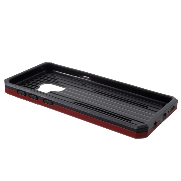 Rugged Shockproof Hybrid Phone Casing with Kickstand for Samsung Galaxy S9 SM-G960 - Red-7
