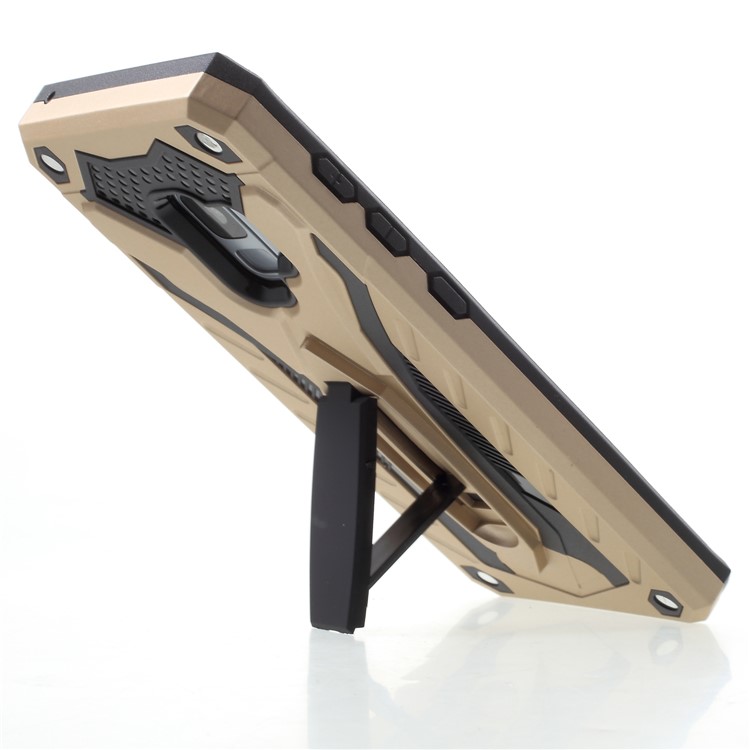 Rugged Shockproof Hybrid Phone Shell with Kickstand for Samsung Galaxy S9 SM-G960 - Gold-6