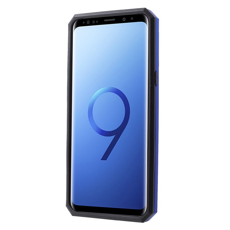 Rugged Shockproof Hybrid Phone Accessory Case with Kickstand for Samsung Galaxy S9 SM-G960 - Blue-2