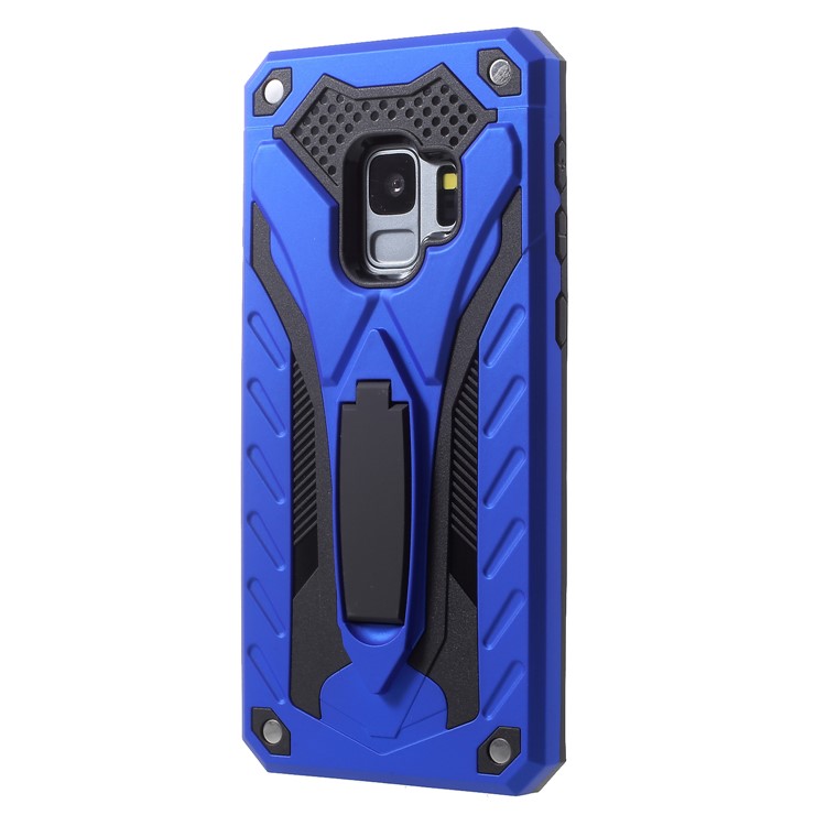 Rugged Shockproof Hybrid Phone Accessory Case with Kickstand for Samsung Galaxy S9 SM-G960 - Blue-3