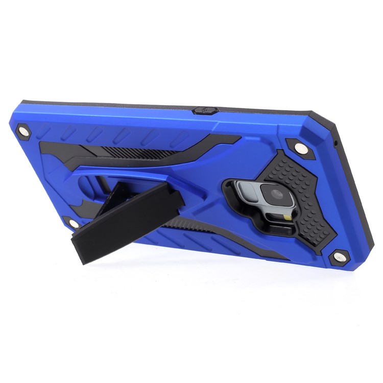 Rugged Shockproof Hybrid Phone Accessory Case with Kickstand for Samsung Galaxy S9 SM-G960 - Blue-5